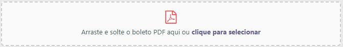 Dropzone de importação de pdf
